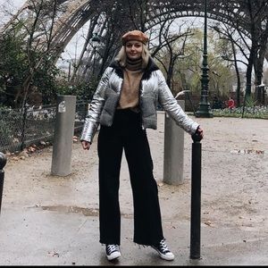 High waisted Marine Straight wide leg Zara jeans 6